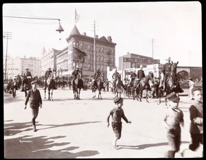Vista del Desfile de la Policía de Brooklyn, 1897